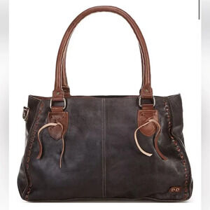 Bed Stu Leather Rockababy Black Teak Rustic Shoulder Bag Crossbody Tote